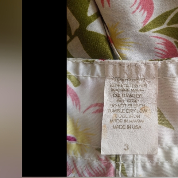 Vintage Hawaian Floral Monstera Leaf Print Lace Tie Up Velcro Close Board Shorts - Picture 4 of 6